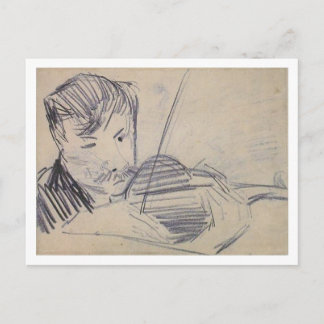 Violinist Seen från Front Van Gogh Fine Art Vykort
