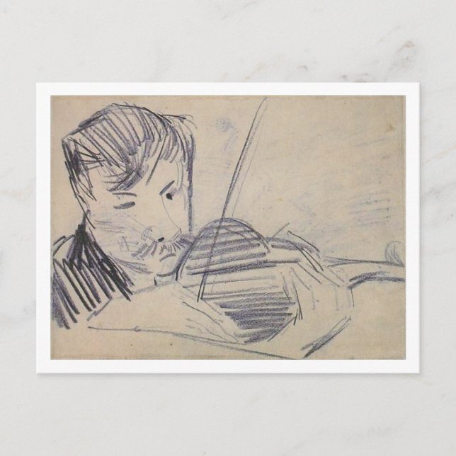 Violinist Seen från Front Van Gogh Fine Art Vykort (Framsida)