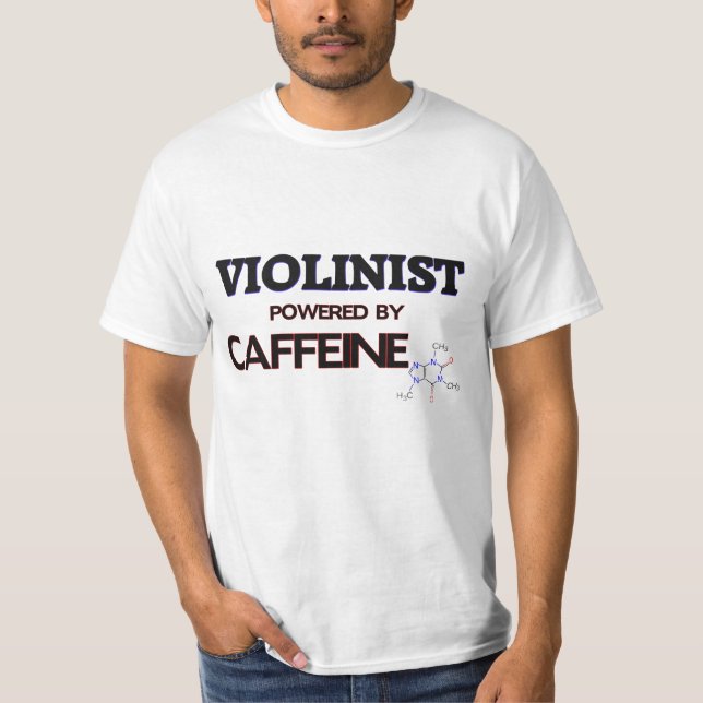 Violinist som drivas av koffein tee shirt (Framsida)