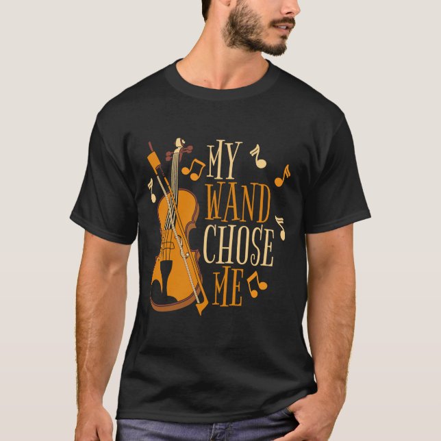 Violinist Trollspö Spelman Fiddle Violin T Shirt (Framsida)