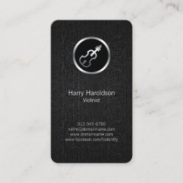 Violinist Violin Icon Grunge BusinessCard Visitkort
