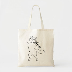 Violinist Violin Music Instrument Cat Tygkasse