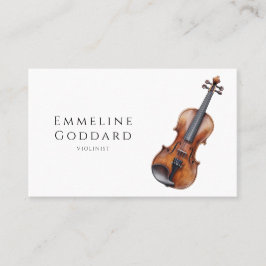 Violinist Violin Music Teacher Musician Visitkort