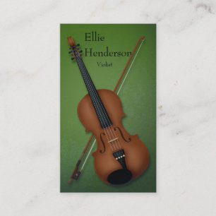 Violinist Violist Enchanting Forest Grönt Visitkort