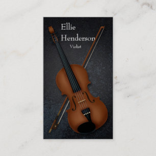 Violinist Violist Trompe L'oeil Dramatic Premium Visitkort