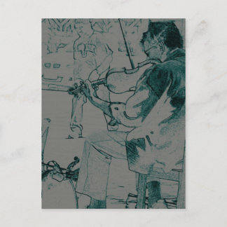 Violinist Vykort