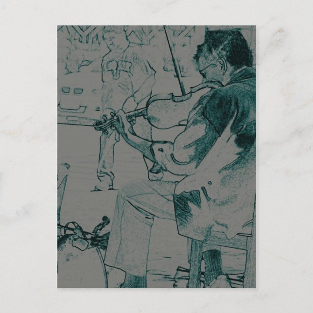 Violinist Vykort (Framsida)