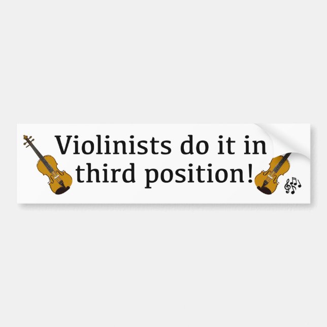 Violinister gör det i tredje placerar bildekal (Framsidan)