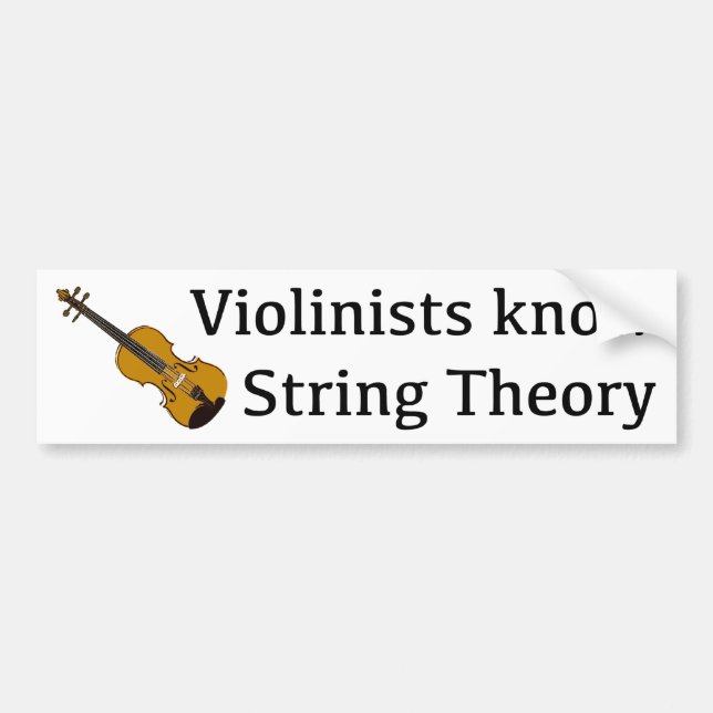 Violinister känner till strängteori för fiolspelmä bildekal (Framsidan)