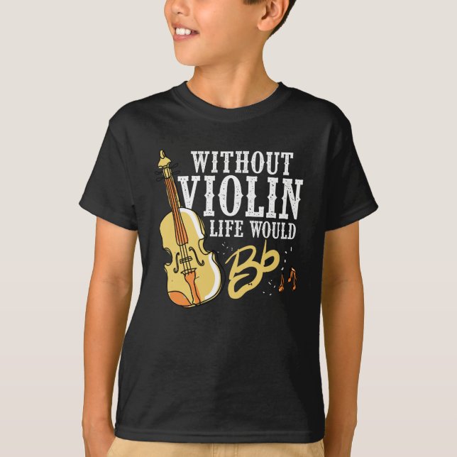 Violinistgåvaidén för musikerfiol instrumenterar t shirt (Framsida)
