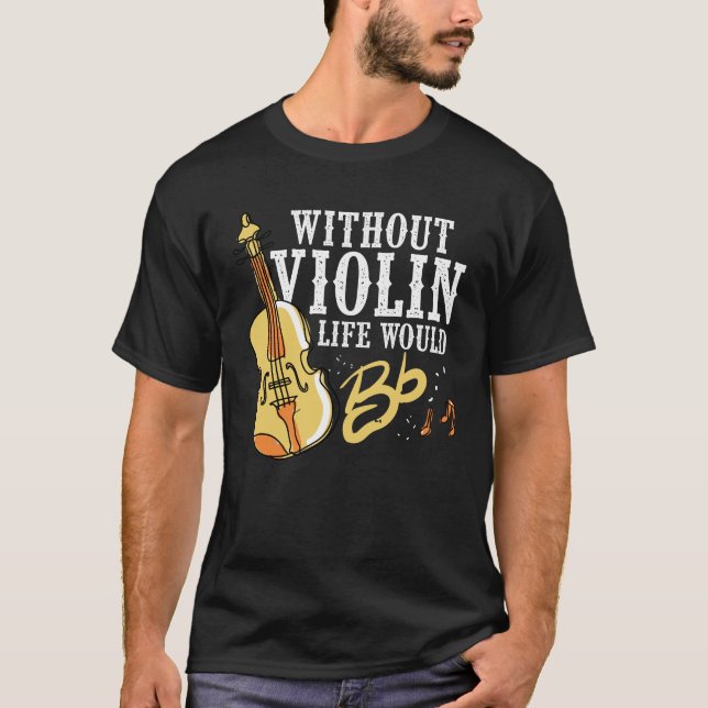 Violinistgåvaidén för musikerfiol instrumenterar t shirt (Framsida)