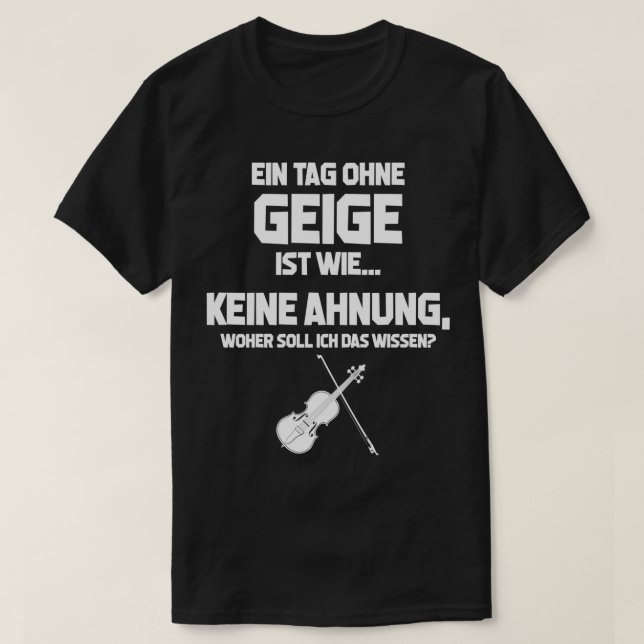 Violinistisk dag utan fiolin Imsible Violin pla T Shirt (Design framsida)