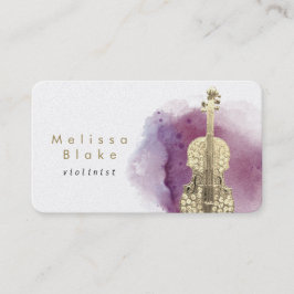 violinistisk färg, stänk-design visitkort