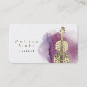 violinistisk färg, stänk-design visitkort