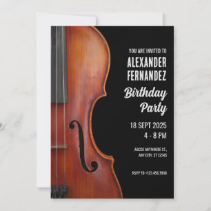 Violinmusik födelsedag inbjudningar