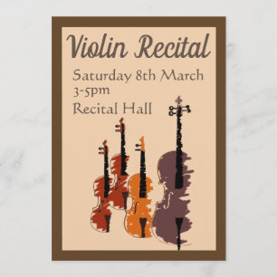 Violinrecital elegant stilfull framförande inbjudningar