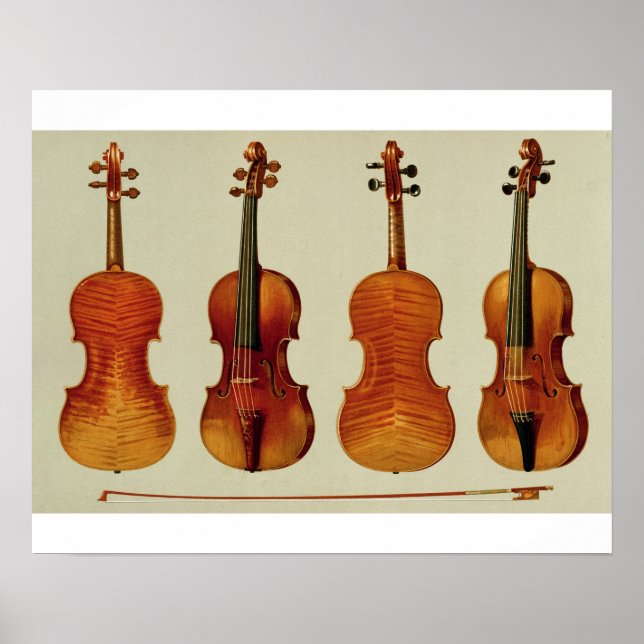 Violins (LtoR): "Alard" av Antonio Stradivariu Poster (Framsidan)