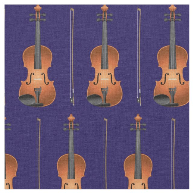 Violins Music Musician Roi Decor Blue Tyg (Närbild)