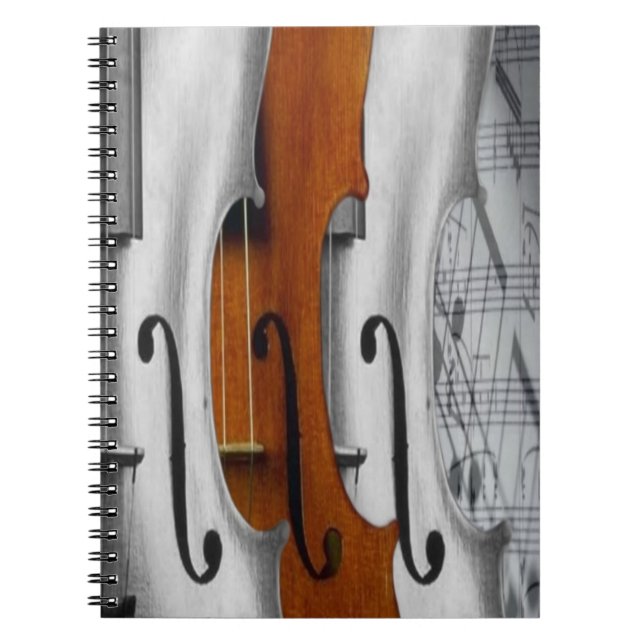 Violins Notebook Anteckningsbok Med Spiral (Framsidan)