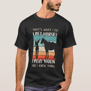 Violinspelardräkt - Hästdesign Kvinnor Violin T Shirt