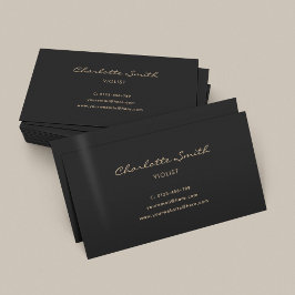 Violist Black Guld med minimal enkel Elegant Visitkort