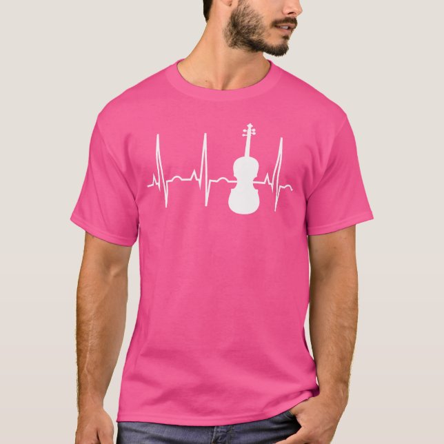 Violist Gift Shirt Viola Heartslag Orchestra Playe T (Framsida)