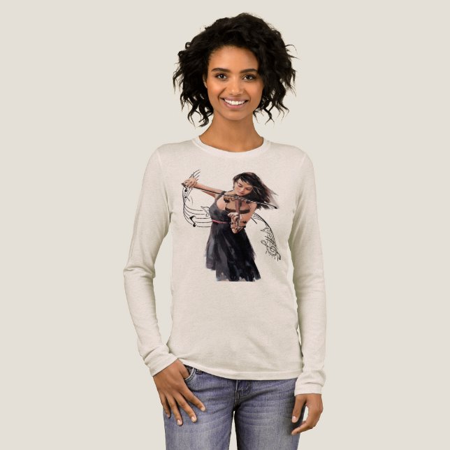 violon kvinnor t-shirt violin (Hel framsida)