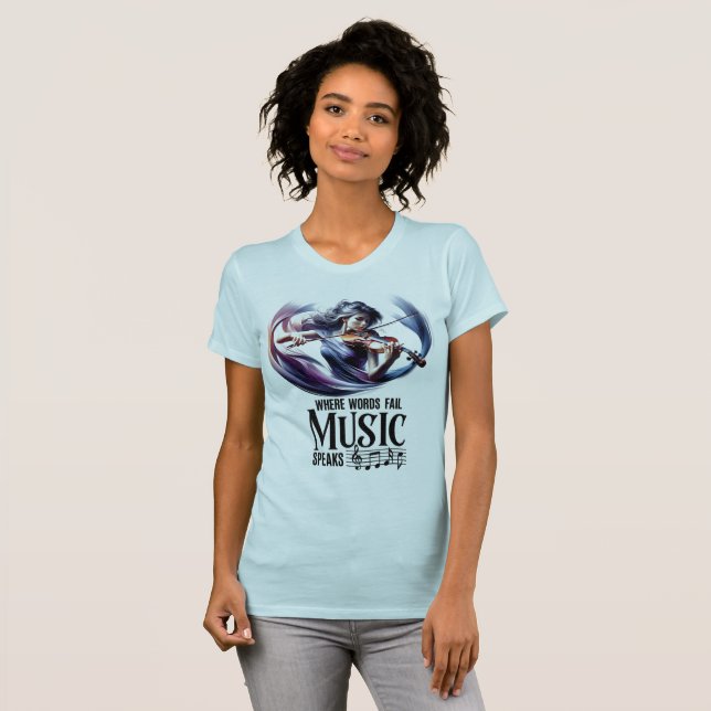 violon kvinnor t-shirt violin (Hel framsida)