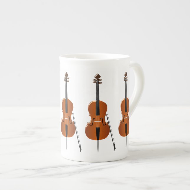 Violoncell Benporslin Mugg (Framsida höger)