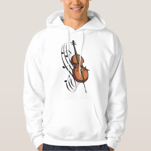 Violoncell och musik hoodie