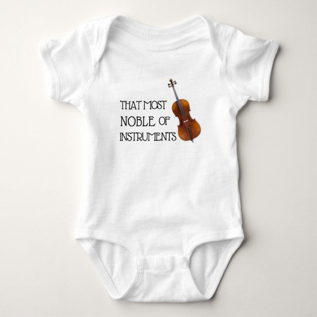 VioloncellbabyBodysuit T Shirt (Framsida)