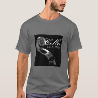 Violoncellen härskar stort - silver/svarten t-shirt