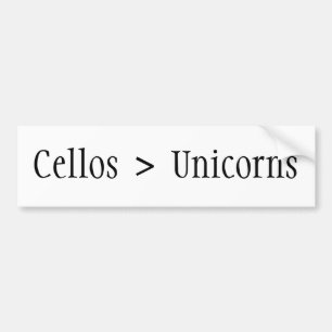 Violonceller är mer underbar än Unicorns (!) Bildekal
