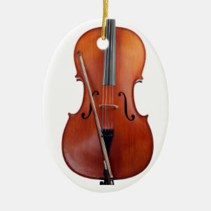 Violoncelljulprydnad Julgransprydnad Keramik
