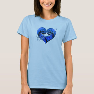 Violoncellkärlek - vibrerande blått t-shirt