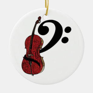 Violoncellklav Julgransprydnad Keramik