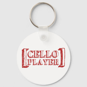 Violoncellspelare Nyckelring