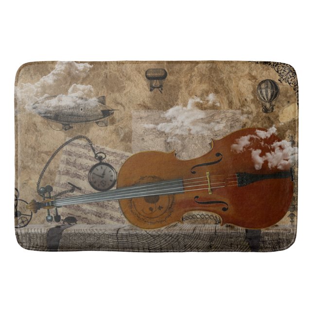 VioloncellSteampunk följe Badrumsmatta (Framsidan)