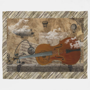 VioloncellSteampunk följe Fleecefilt