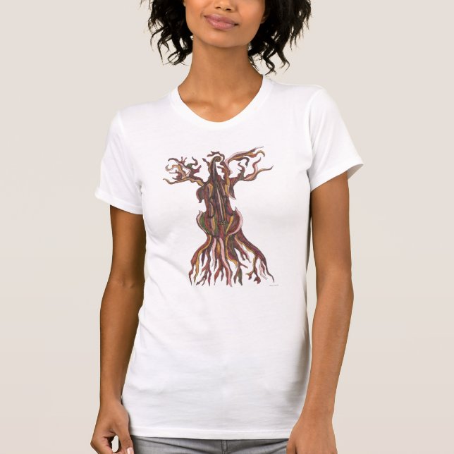 Violoncellträdtank T-shirt (Framsida)