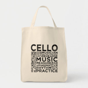 Violoncelltypografi Tygkasse