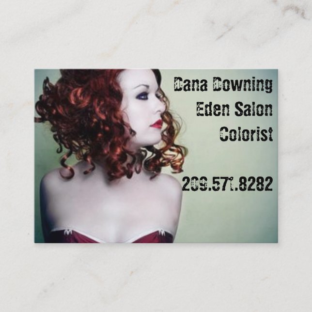 vionett Dana DowningEden SalonColorist209.571…., Visitkort (Framsida)
