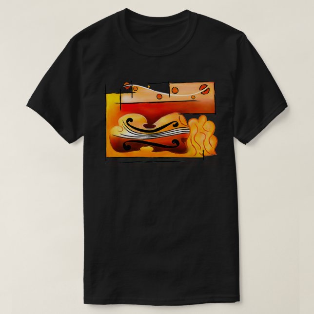 Vioselinna violin med bakgrunden t shirt (Design framsida)