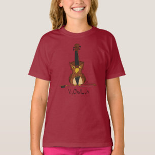 ViOWLin Violin Uggla Music Barn Girl's T-Shirt