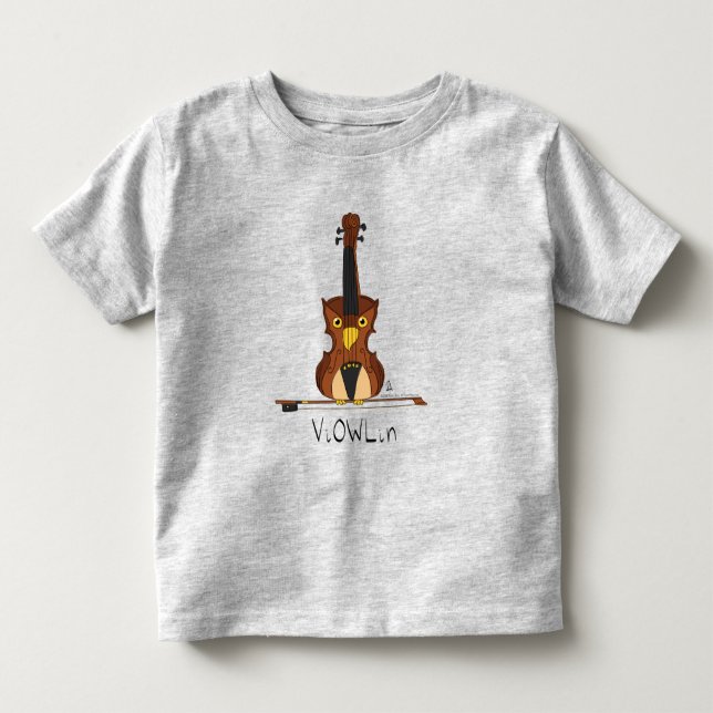 ViOWLin Violin Uggla Music Barn T-Shirt (Framsida)