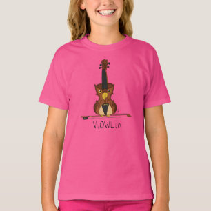 ViOWLin Violin Uggla Music Barns T-Shirt