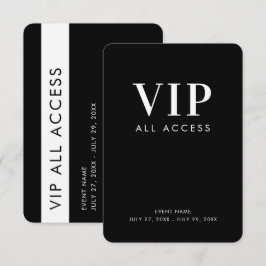 VIP All Access-kort 3,5" x 5" evenemangs-ID-märke Inbjudningar
