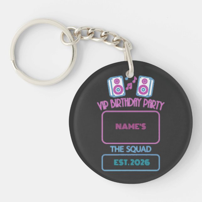 VIP Födelsedagsfest Neon Squad Personlig Gäst N (Framsidan)