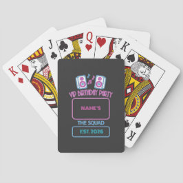 VIP Födelsedagsfest Neon Squad Personlig Gäst N Casinokort