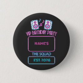 VIP Födelsedagsfest Neon Squad Personlig Gäst N Knapp